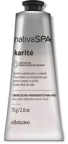 O Boticário Nativa SPA Karité Shea Crema de Manos Perfumada Hidratación Profunda 75gr
