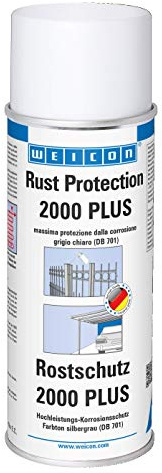 WEICON Protettivo Antiruggine 2000 PLUS | Colore Grigio-Argento | 400ml | Protezione del metallo contro la corrosione e la ruggine