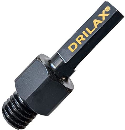 Drilax 5/8-11 to 1/2 Drill Adapter | Heavy-Duty Triangle Shank for Threaded Diamond Hole Saws & Grinding Cups | Converts Angle Grinder Accessories to Standard Drills