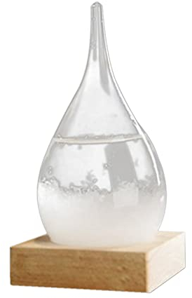M/E Station météo en verre tempête, bouteille créative en verre de cristal, station météo de bureau, station météo tendance et colorée, station météo en verre tempête
