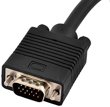 Ruilogod Monitor de 15 pines VGA Vega al macho M/M Cable de extensión cable adaptador 150 cm de largo