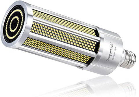 DragonLight 240W Commercial Grade Corn LED Light Bulb Fanless(1000 Watt Metal Halide/HID/HPS Replacement) E40 Large Mogul Base LED Lamp 5000K Daylight 32,400Lumen