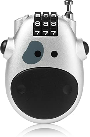 Lucchetti a Combinazione 3 Cifre, XiXiRan Lucchetto Cavo Acciaio con Combinazione per Bagagli, Armadietti, Palestra, Passeggino (Argento)