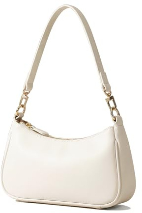 VODIU Clutch Tote Handtaschen mit 2 abnehmbaren Trägern und Reißverschluss Crossbody Taschen Schulter Geldbörse Handtasche für Frauen… | Niedliche weiße Geldbörse mit 2 abnehmbaren Trägern und Reißverschluss; Verwendung als Unterarm, Crossbody