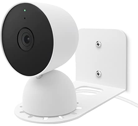 sciuU Soporte de Pared/Techos Compatible con Google Nest CAM Indoor Outdoor | Universal Placa de Metal Engrosado, Metálico Acero Accesorios Soporte para Cámara Vigilancia
