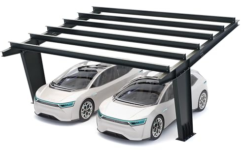 Struktur für Carport, Todome, Stahl, Anthrazitgrau (Struktur des Carports 2-Sitzer)