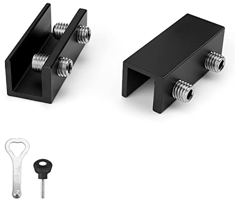 KINHARD Sliding Window Lock, 2 Pcs Sash Window Locks with Key, Sliding Door Lock, Suitable for Families with Children, Suitable for Bedroom Kitchen Living Room
