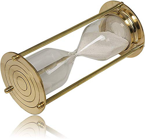 Sanduhr aus Messing, 1 Minute, Vintage-Stil, Nachbildung der Maritime, glänzende Dekoration