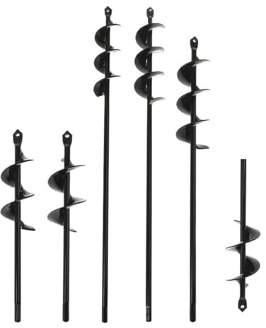1 STÜCKE Garten Erdbohrer Spiralbohrer Erdbohrer Spiralbohrer Werkzeuge Plante Bohrer Erdbohrer Hof Gartenarbeit Beetpflanzung Loch Digger Werkzeuge Ersatz Garten Werkzeug(8x25CM)
