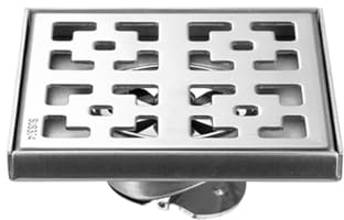 Colador de drenaje de ducha, tapón de drenaje de piso de doble filtro de acero inoxidable, colador de fregadero, protector de drenaje, cubierta de drenaje de ducha, desagüe de ducha cuadrado