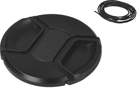 vhbw Bouchon d'objectif 77 mm Compatible avec Nikon 17-35 mm 2.8 AF-S D If Appareil Photo - Plastique Noir, poignée Interne