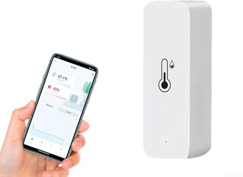 WiFi Hygrometer Thermometer Sensor, Drahtloser Temperatur- und Feuchtigkeitssensor für Innen und Außen, Smart Fernbedienung für Zigbee (WiFi)
