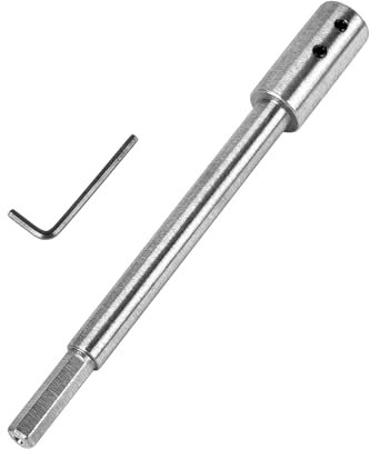 Forstner Drill Bit Extension Silver (7 Inch Long for 3/8'' Round Shank)