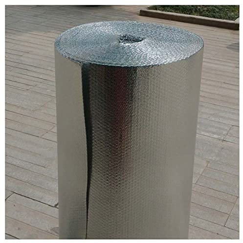 Isolierfolie Dämmfolie Luftpolsterfolien-Dämmplatten, doppelseitige reflektierende Folien-Dämmrolle, Doppel-Luftpolster-Wärmestrahlungsbarriere-Dämmung für Wände, Fußböden, Dachböden, Fenster, Heizkö