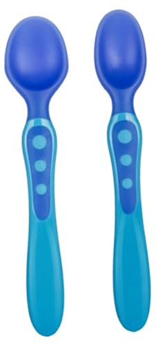 ifundom 2 Stück Wärmefühlende Babylöffel Aus Kunststoff Mit Temperaturanzeige Ergonomisch Geformt Für Babys Neugeborene Hitzeisolierend Für Sicheres Füttern Zu Hause