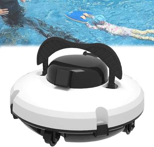 Feiphla Robot Limpiafondos de Piscina Inalámbrico Automático,Robot Piscina Limpia Suelos hasta 100min de Alcance, Ideal para Piscinas Elevadas o Enterradas hasta 90 m², Filtro Fino de 180 μm