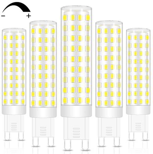 JINLONTA G9 LED Lampe Dimmbar 10W AC220-240V Kaltweiß 6000K 5er-Pack | entspricht 90-100W Halogen, 900 Lumen, 360° Weitwinkel, für Decken-, Wand- und Pendelleuchten