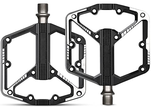 Cykelpedaler， Mountainbikepedaler 3 tätade lager maskinbearbetade cykling ultra starka(Black)