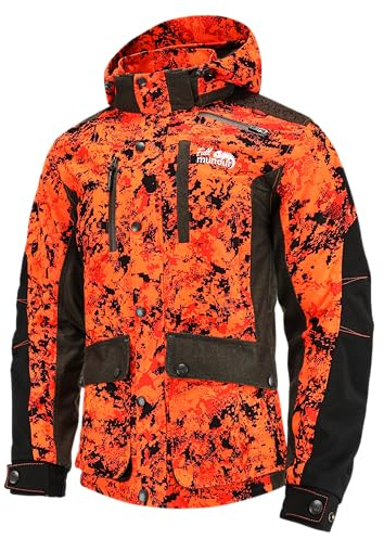 Full mundur Trysil Veste de Chasse Orange Camo Imperméable Coupe-Vent | Orange Camo, Orange, Imperméable, coupe-vent et silencieuse, haute visibilité, pour la chasse