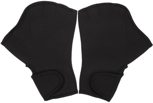Alipis Guantes de Natación para Hombre y Mujer, Mitones de Natación de Nailon Negro Talla M, Paletas Acuáticas para Fitness, Buceo y Surf, Protección Cómoda y Resistente para Actividades
