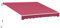 Outsunny Toldo Manual Retráctil 395x245 cm Toldo para Balcón con Manivela de Metal Impermeable y Anti-UV Toldo Enrollable de Exterior para Jardín Terraza Ventanas Rojo
