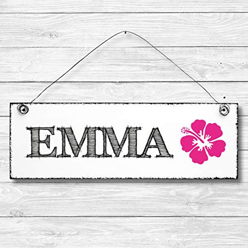 Kinderzimmer Mädchen Tochter - Türschild Dekoschild Wandschild Holz Deko Wand Tür Schild 10x30cm Holzdeko Holzbild Geschenk Mitbringsel Geburtstag