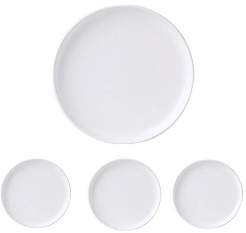 Swuut Platos de cerámica mate para aperitivos de 6 pulgadas, juego de 4 pequeños platos de postre aptos para microondas y horno, pan, postre de mantequilla, pasteles, platos para gatos (6 pulgadas,