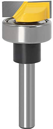 Yakamoz 1/4 Inch Shank Template Router Bit Bearing Flush Trim Hinge Mortising Plunge Router Cutter Woodworking Milling Tool