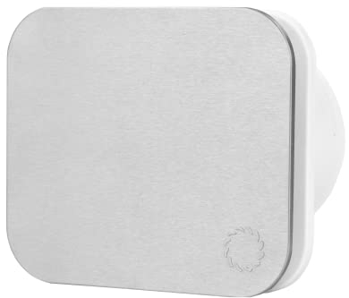 Turbionaire TREND 100 SA Aspiratore Bagno Parete/Soffitto 85m³/h, Alluminio Opaco, Ø100mm, Valvola di Non Ritorno, Silenzioso 33dB, IPX4, Anti Muffa e Umidità, Garanzia 3 Anni