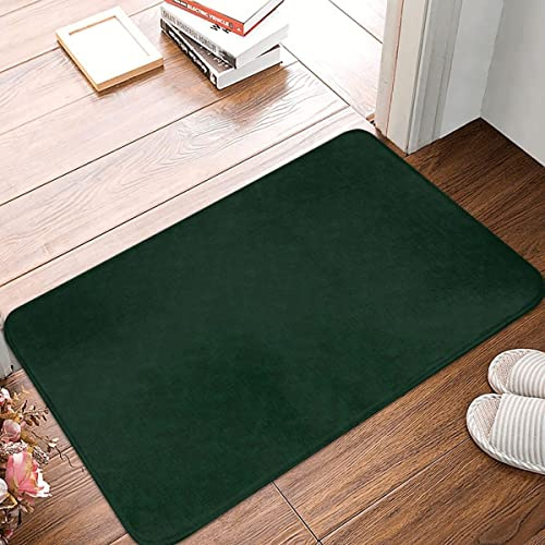 YACANNA Fußmatte für Innen Außen Waschbare Strukturierte Dunkelgrüne Solide Grüne Fußmatte Teppich Bodendekoration Badezimmer Küche Wohnzimmer 40x60cm