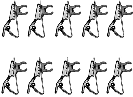 PXRLMYF Lot de 10 Pince Micro Cravate, Métal Microphones Lavalier Clip,Pinces de Clips Microphone pour Revers Lavalier Mic Enregistrement Vidéo
