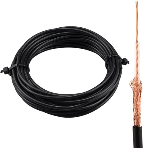 Urcianow RG174 Câble coaxial 6 mètres 50 ohm faible perte d'extension d'antenne pour routeur WiFi et connexions numériques vidéo