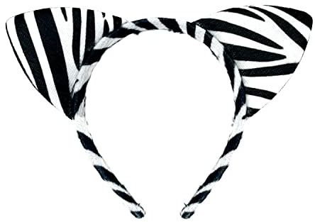 Oblique Unique® Haarreifen Zebra Ohren Haarreif für Fasching Karneval Motto Party Kostüm Accessoires für Zebra Kostüm