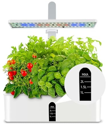 PAKJEL Sistema di Coltivazione idroponica Hydroponics Growing System Indoor Herb Garden Kit Automatic Timing Height Adjustable LED Grow Lights Smart Water Pump for Home Kit di Coltivazione idroponica