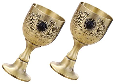 ABOOFAN 4pièces Chalice Métal Vintage De Coupes Créatives Pour Vin Whisky Cocktails Décoration Élégante Pour Fêtes Et Événements