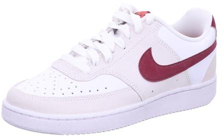 Nike Damen W Court Vision Lo Low Top Schuhe, White/Team Red-Adobe-Dragon Red, 42 EU
