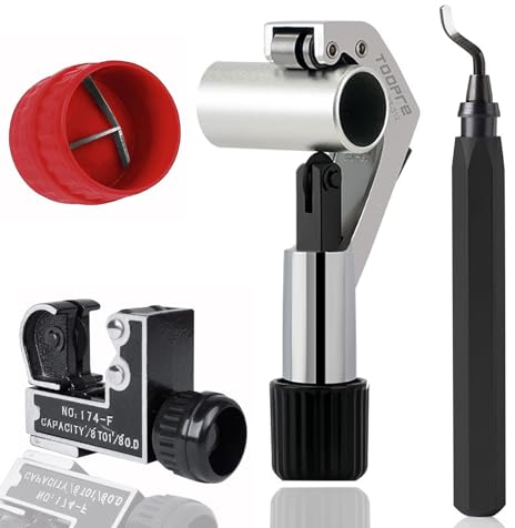 Yuentoen Rohrschneider Set 6-42mm mit Entgrater,Vielseitiger Rohrabschneider für alle gängigen Metalle wie Edelstahl, Kupfer, Aluminium, Stahl oder Kunststoff (bspw. PVC,PE) auch als Verbundrohr