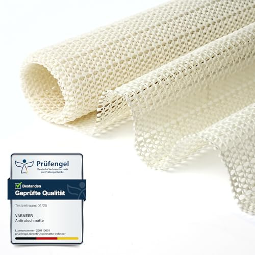 120 × 160 cm Antirutschmatte aus PVC, rutschfeste Unterlage für Teppiche | Mehr Reibung und Halt, zuschneidbar für Hartböden, Schubladen, Küche, Büro, Regale und Kofferraum