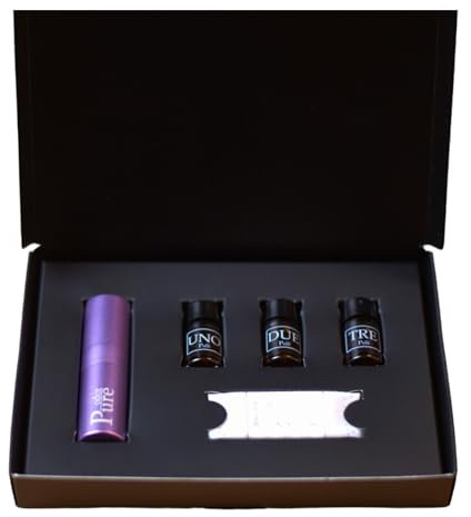 PUREODOR Premium Naseninhalator aus eloxiertem Aluminium – Pureodor Set mit ätherischen Ölen (Lavender Haze)