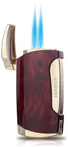 Feuerzeuge Doppelte Jet-Flamme Windfeste Feuerzeuge Nachfüllbare Einstellbare Jet Flame Für Kerzen Küche Grillen(Butangasfrei)