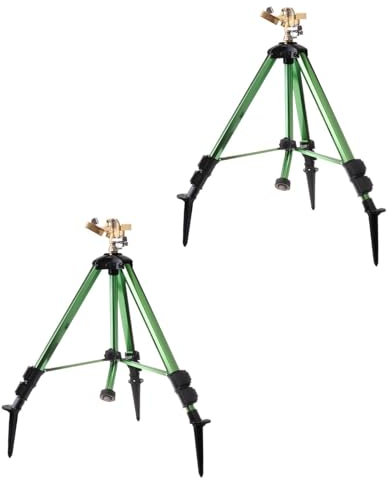 perfk 2X Impulsregner Kopf auf Stativ Basis Stativ Sprinkler für Rasen Hof