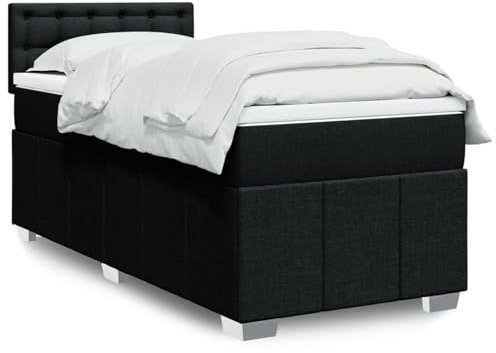 qohoio Boxspringbett mit Matratze Betten Mit Matratze Schlafzimmer Bett Boxspringbett Mit Matratze Schwarz 80x200 cm Stoff - 3286911