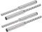 sourcing map HSS-AL Lot de 4 fraises HSS-AL 4 mm de diamètre de coupe 6 mm tige 4 cannelures Fraise à défoncer en spirale Outil de fraisage pour bois PVC MDF gravure