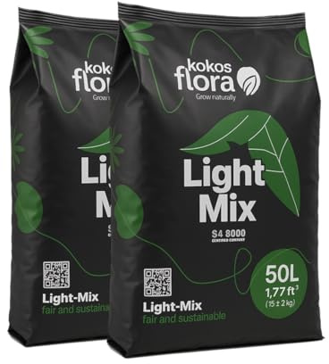 Kokosflora Lightmix 100L (2er 50L Pack) – Lockere, vorgedüngte Erde für optimales Pflanzenwachstum