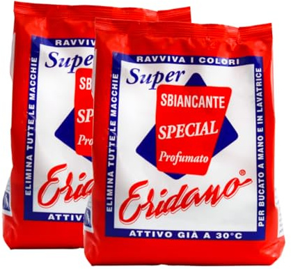 Super Sbiancante, Detersivo in Polvere Profumato Eridano, Elimina Macchie Ravviva Colori, Attivo a 30°C, Lavatrice e a Mano, Lavanderia - 750gr, Amami BEAUTY (2)