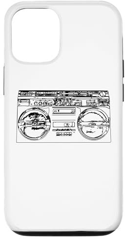 Old School Rap Ghettoblaster Retro Stil 80er Hiphop Musik Hülle für iPhone 12/12 Pro