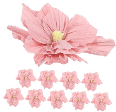 OUNONA 10stücke Seidenpapier Blumen Krepppapier Blumendekorationen Künstliche Blumen Für Hochzeit Geburtstag Raumdeko Wanddeko Partydekoration Papierblumen Dekoration
