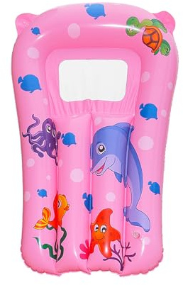 Nonleak Inflatable Pool Float For Children Family Backyard Water Game Pool Toy Cartoon Surfboard Floating Raft Toy Beach Vacation Float