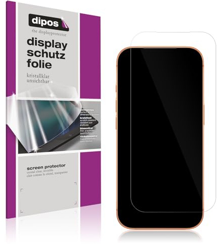 dipos 4x Displayschutzfolie klar für Apple iPhone 17 Pro | Passt perfekt, Ultra-Dünn, kratzfest, blasenfrei, Case-Friendly, hüllenfreundlich, Fingerprint-kompatibel, selbstklebend