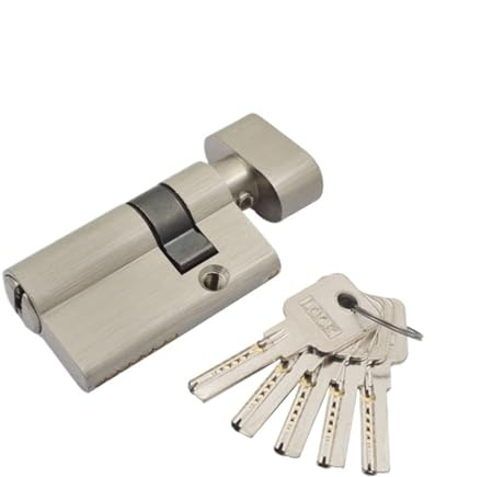 Serratura a cilindro per porte, Serratura a cilindro for porta in PVC multicolore 18 mm x 57 con 5 chiavi(A)